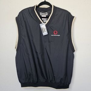 Inner Harbor‎ Golf Collection Mens XL Windbreaker Vest Black Lucent GTE Vintage